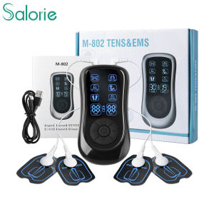 Salorie 19 Levels Electronic Tens Stimulator EMS Acupuncture Muscle Stimulation Neck Back Foot Hand Leg Electronic Acupuncture Relaxing Massage Tool