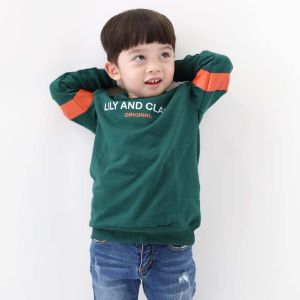 Lily And Clark Sweater Anak Laki-Laki Dengan Gaya yang Kece Warna Hijau Salur Orange ST12
