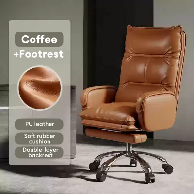 BEST Office Home Chair Adjustable Chair Reclining Ergonomic With Legrest E-sports Lounge Chair Boss Chair Kerusi Pejabat Computer chair Gaming Chair 商务办公椅