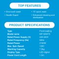 [Online Exclusive] Midea MF100W75 White Front Load Washer, 7.5kg, Water Efficiency 3 Ticks. 
