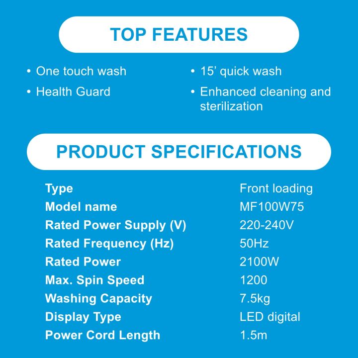 %5BOnline%20Exclusive%5D%20Midea%20MF100W75%20White%20Front%20Load%20Washer,%207.5kg,%20Water%20Efficiency%203%20Ticks%20-%20Image%203