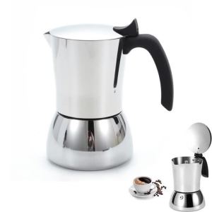 Stainless Steel Moka Pot Stovetop Espresso Maker Espresso Italian Coffee Percolator Make for Home Office Coffee Shop Camping Use