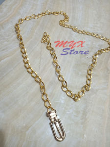 MYX Store Polos Kotak Ikat Pinggang Rantai Import Belt Fashion Wanita Gesper Sabuk Gold Gaun Terbaru