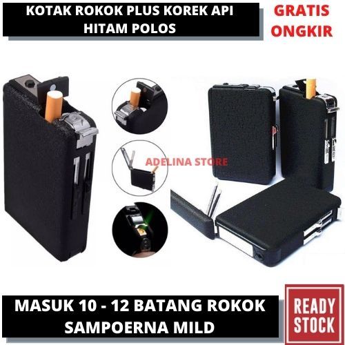 Kotak Rokok Plus Korek Api Rokok Panjang Black Dopp | Lazada Indonesia