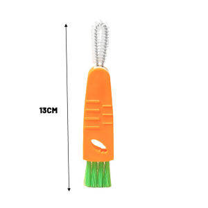 3-in-1 Carrot Shape Cup Lid Cleaning Brush Gap Groove Cleaner Brushes Mini Cup Holder Cleaner Tools