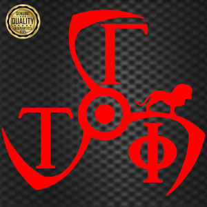 TAU GAMMA PHI DESIGN 6 INCHES CUT OUT STICKER/ WATER PROOF/ INDOOR/ OUTDOOR