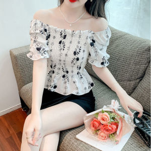 Aki20 Blouses for Women 2024 Summer New Design Korean Style Fashion Chiffon Puff Sleeve All-match Top Blouse Women Fashion 2024 Blouses for Women Styles 2024 Baju Perempuan