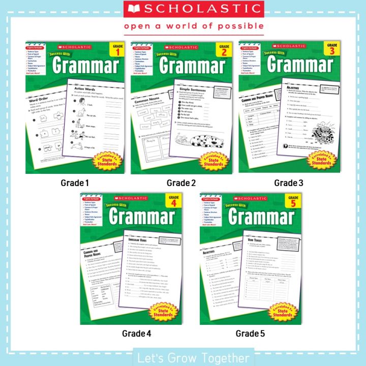 Scholastic Success with Grammar 65 หน้า Worksheets with Answer Keys