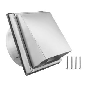 Stainless Steel Wall Hood Air Vent Grille Diffuser Duct Ventilation Cover Square Extractor Fan Vent Cover 100/125/150mm