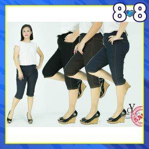 CY 701 PLUS SIZE WOMAN CASUAL STRECTAHBLE SHORT CROPPED PANTS BIG SELUAR PANJANG SIZE BESAR 5XL 6XL 7XL LL