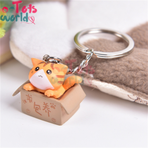 Gantungan kunci kucing box Keychain cat Take Me Away Cute