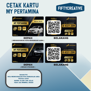 Cetak Kartu My Pertamina Premium Gold Bahan PVC Tebal