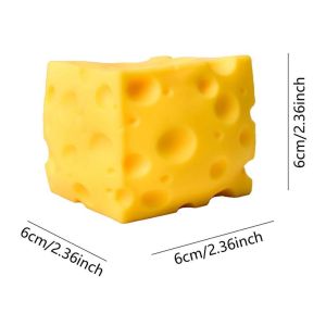 JBMBHC Cute Cheese Squishy Toy Slow Rising Stress Relief Fidget Creamy Squeeze Toy for Study Work Commute Relaxation Kids /Boyfriend/Girlfriend Gift