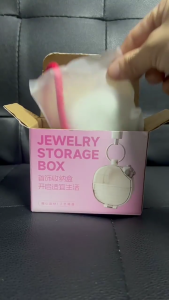 Elegant MultiCompartment Box Portable Design ABS For Earrings Rings Travel Storage Box