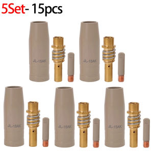 15Pcs 15AK Ngọn Đuốc Hàn Vòi Phun Hàng Tiêu Dùng Mig Torch vành xe chất khí Mẹo Chủ Gun Cổ Cờ Lê Cho Mig Máy hàn 0.8/1.0/1.2Mm