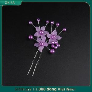 QK FA ✨ Ngọc Trai Hoa vương miện Frosted tóc trang trí cô dâu cưới handmade trang sức ngọc trai kẹp tóc