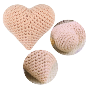 Cute Hearted-shaped Crochet Knitting Beads for Pacifier Chain Baby Photograph Props Baby Accessories Lightweight Gift