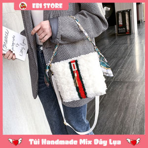 [Có Video Hướng Dẫn] Set Nguyên Liệu Làm Túi Handmade Tự Đan Mix Dây Lụa Thời Trang Cá Tính - EB80