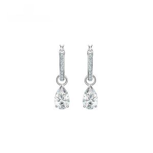 24R Swarovski Original ATTRACT Earrings Women Diamond Earrings Luxury Earrings Silver Earrings Dangle Earrings Birthday Gift Crystal Earrings Jewelry Dangle Earrings