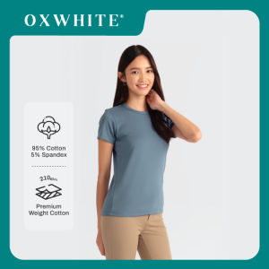 Oxwhite Women Premium Cotton Crew Neck Round Tee