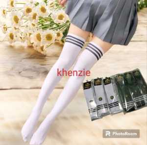 3 PASANG KAOS KAKI PANJANG SELUTUS  SCHOOL WANITA KOREA TEBAL