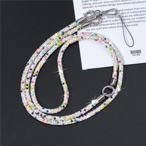 Thời trang điện thoại di động Dây đeo điện thoại dây Đeo Móc Khóa Nhẫn đầy màu sắc Rhinestone TRIM Dây chuyền dây buộc cho tất cả các điện thoại thông minh mô hình với khóa điện thoại di động Dây Điện thoại Phụ kiện cho trường hợp cho dây điện thoại bên