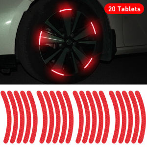 20 Miếng Dán Cảnh Báo Phản Quang Thông Dụng Cho Bánh Xe Ô Tô Dải Phản Quang Trang Trí Lốp Xe Cho Xe Máy Xe Đạp