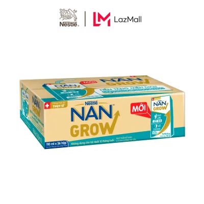 [CHỈ 25-29.08 QT ĐƠN 599K/999K/1299K] Thùng 36 hộp Sữa Dinh Dưỡng Pha Sẵn Nestle NANGROW 110ml cho bé trên 1 tuổi - Sữa nước vị nhạt thanh mát hỗ trợ Tăng cân chiều cao đề kháng phát triển trí não công thức từ Thụy Sĩ