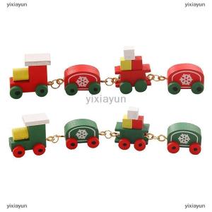 [COD] yixiayun 1:12 Dollhouse Miniature Train Christmas Snowflake Small Train Model Carriages Toy Kids Pretend Play Toy Doll House Accessories