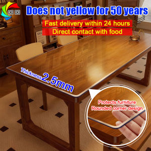 Transparent Table Mat 1.5mm/2.5mm Clear Table Mat Protector Protects furniture Rounded corner design pvc table cloth