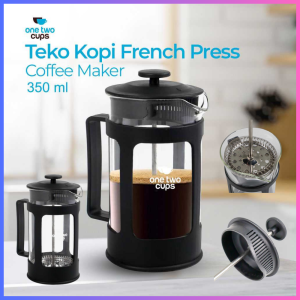 TERLARIS PENGIRIMAN CEPAT COD GRATIS ONGKIR One Two Cups French Press Plunger Coffee Maker Pot/TEKO kopi ala cafe plus daringan press tahan panas terbaru kemping espresso stainless multifungsi serbaguna canggih murah tahan lama minimalis nyaman mudah