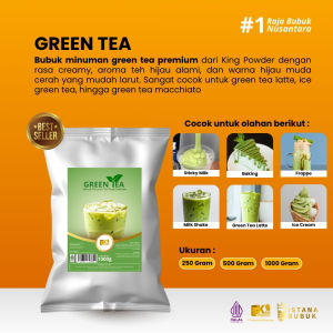 Bubuk Minuman Regular Rasa Green Tea Powder Drink Reguler Teh Hijau
