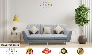 Sofa retro salur 3 seater