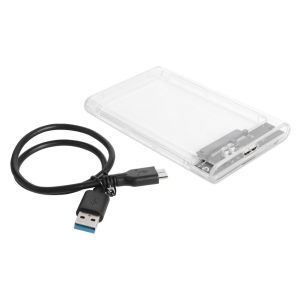 Actual 2.5 inch USB 3.0 External Hard Drive Enclosure USB3.0 to SATA Portable Clear Hard Disk Case for 2.5 inch SATA HDD SSD便携式透明硬盘盒