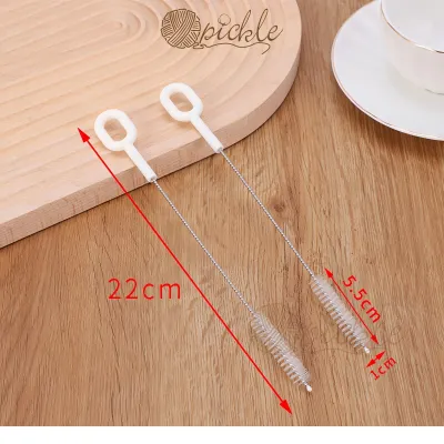 SG Seller Straw Brush Baby Bottle Nipple Teapot Spout Scrub Bristle Stainless Steel Bottle Cleaning Brush