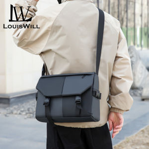 LouisWill Men Bags Mens Shoulder Bag Cross Body Bag Leisure Messenger Bag Color Blocking Design Large Capacity Sling Bag Anti Theft Casual Bag Men Fashion Briefcase Waterproof Oxford Fabric for Sport Street Travel Outdoor