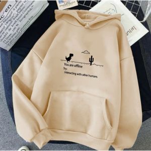 Hoodie korean style wanita Offline notice dino bahan fleece l xl xxl hodie aesthetic cewek others baju lengan panjang cewek & cowok hudie jumper tebal remaja dewasa import hoodie cowok distro  polos baju anime cowok wibu sweater esthetic bisa cod -CS