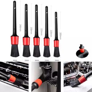 PROSTORE 5 Pcs Car Detailing Wash Brush Set Auto Interior Brush Wheel Cleaning Tool Car Wash Brush Accessories Equipment