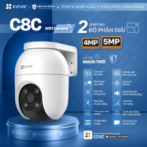 Camera WI-FI Ngoài trời EZVIZ C8c 4MP Ghi hình màu ban đêm Đàm thoại 2 chiều Phát hiện người và xe Đèn báo động