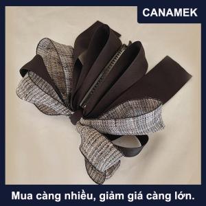 【CANAMEK】 2022 New Ribbon Bow Chuối Clip Dễ Thương Ngọc Trai Tóc Pins Barrette Phụ Nữ Phụ Kiện Tóc Thời Trang Màu Rắn Thanh Lịch Tóc Claw