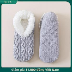 QK FA ✨ Mới nhà Dép vớ mùa đông dày velet ấm sàn vớ phụ nữ tuyết Vớ ngủ thảm vớ chống trượt vớ yoga
