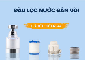 Đầu lọc nước gắn vòi trực tiếpvòi lọc nước đa năng xoay 360 độ tặng đầu nối