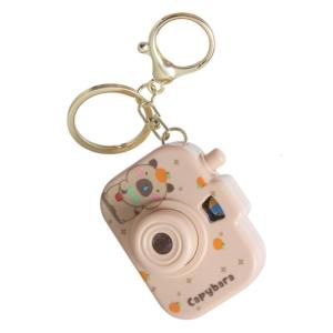 Cute Capybaras Design Keychain With Integrated Mini Projector Perfect For Students And Fans Of Adorable Accessories