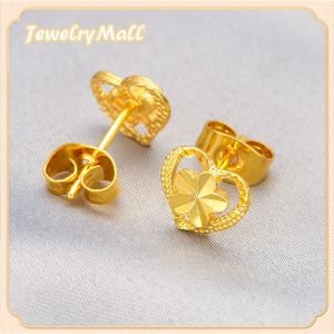 18k gold pawnable saudi gold original Love stud earrings for women earrings hypoallergenic non tarnish dangling