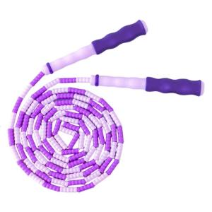 Adjustable Length Jump Rope Colorful Segmented Beaded Skipping Rope Soft Beaded Jumping Rope for Fitness Exercise