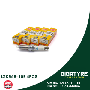GIGATYRE - NGK SPARK PLUGS LZKR6B-10E 4PCS STANDARD SPARK PLUG FOR KIA RIO 1.4 EX 2011-2015 / SOUL 1.6 GAMMA