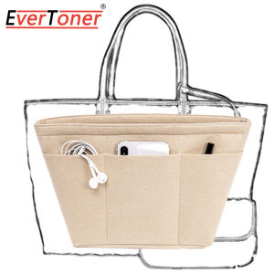 EverToner Felt Insert Bag Organizer for Goyard Tote Makeup Handbag Organizer Travel Inner Purse Women Portable Cosmetic Inside Bags
