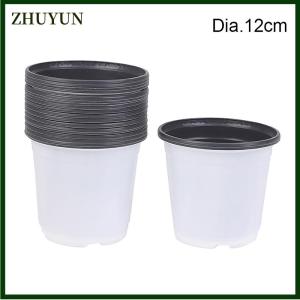 ZHUYUN 10 chiếc Chậu hoa nhựa trồng trọt cho cây mọng nước Chậu Hoa Nhỏ Trồng Cây Giống đơn giản chậu ươm dày