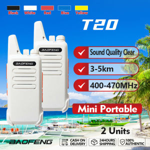 Baofeng T20 Walkie Talkie Set of 2 Portable UHF Mini Two Way Radio BF-T20 Walkie Talkie 16Chs Long Standby 5KM Long Range Type-C Charging