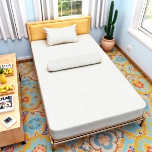 Barkaila - Sprei Set Motif Polos Emboss Ukuran 100x200cm Mewah Dan Elegan